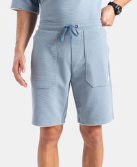 Super Combed Cotton Rich Regular Fit Shorts with Zipper Pocket - Windward Blue