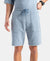 Super Combed Cotton Rich Regular Fit Shorts with Zipper Pocket - Windward Blue