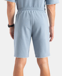 Super Combed Cotton Rich Regular Fit Shorts with Zipper Pocket - Windward Blue