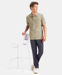 Microfiber Fabric Solid Half Sleeve Polo T-Shirt with StayDry & StayFresh Technology - Mustard Green