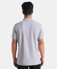 Microfiber Fabric Solid Half Sleeve Polo Tshirt with StayDry & StayFresh Technology - Misty Lilac