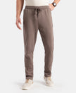 Super Combed Cotton Rich Pique Slim Fit Trackpant with Side Zipper Pockets - Dark Khaki