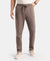 Super Combed Cotton Rich Pique Slim Fit Trackpant with Side Zipper Pockets - Dark Khaki