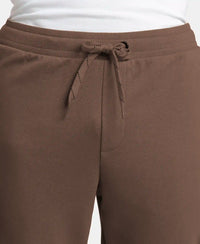 Super Combed Cotton Rich Pique Slim Fit Trackpant with Side Zipper Pockets - Dark Khaki