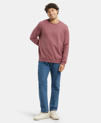 Super Combed Cotton Rich Pique Sweatshirt with Ribbed Cuffs - Wild Ginger-6