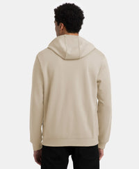 Super Combed Cotton Rich Pique Hoodie Jacket with Ribbed Cuffs - Birch