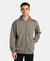 Super Combed Cotton Rich Pique Hoodie Jacket with Ribbed Cuffs - Castor Gray