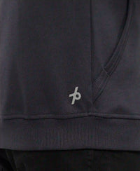 Super Combed Cotton Rich Pique Hoodie Jacket with Ribbed Cuffs - Graphite-7