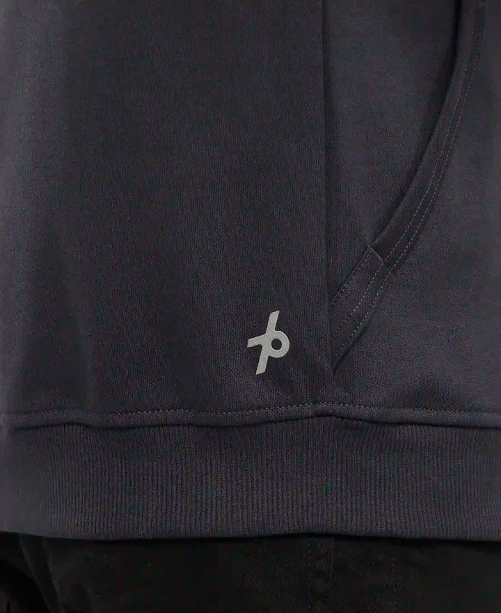 Super Combed Cotton Rich Pique Hoodie Jacket with Ribbed Cuffs - Graphite-7