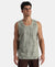 Super Combed Cotton Blend Printed Tank Top - Desert Sage