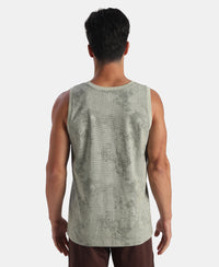 Super Combed Cotton Blend Printed Tank Top - Desert Sage