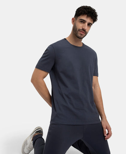 Super Combed Cotton Round Neck Half Sleeve T-Shirt - Graphite