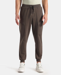 Super Combed Cotton Rich Regular Fit Jogger with Zipper Pockets - Black Olive