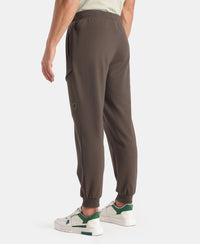 Super Combed Cotton Rich Regular Fit Jogger with Zipper Pockets - Black Olive