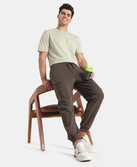 Super Combed Cotton Rich Regular Fit Jogger with Zipper Pockets - Black Olive