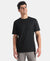 Microfiber Fabric Round Neck Half Sleeve T-Shirt with StayFresh Treatment - Black