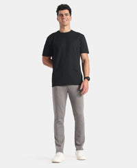 Microfiber Fabric Round Neck Half Sleeve T-Shirt with StayFresh Treatment - Black