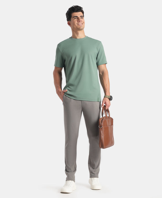 Microfiber Fabric Round Neck Half Sleeve T-Shirt with StayFresh Treatment - Green