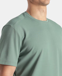 Microfiber Fabric Round Neck Half Sleeve T-Shirt with StayFresh Treatment - Green