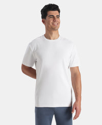 Microfiber Fabric Round Neck Half Sleeve T-Shirt with StayFresh Treatment - White