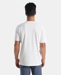 Microfiber Fabric Round Neck Half Sleeve T-Shirt with StayFresh Treatment - White