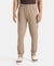 Super Combed Cotton Rich Slim Fit Trackpant with Zipper Media Pocket - Desert Taupe