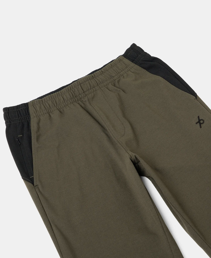 Super Combed Cotton Rich Slim Fit Trackpant with Zipper Media Pocket - Olive