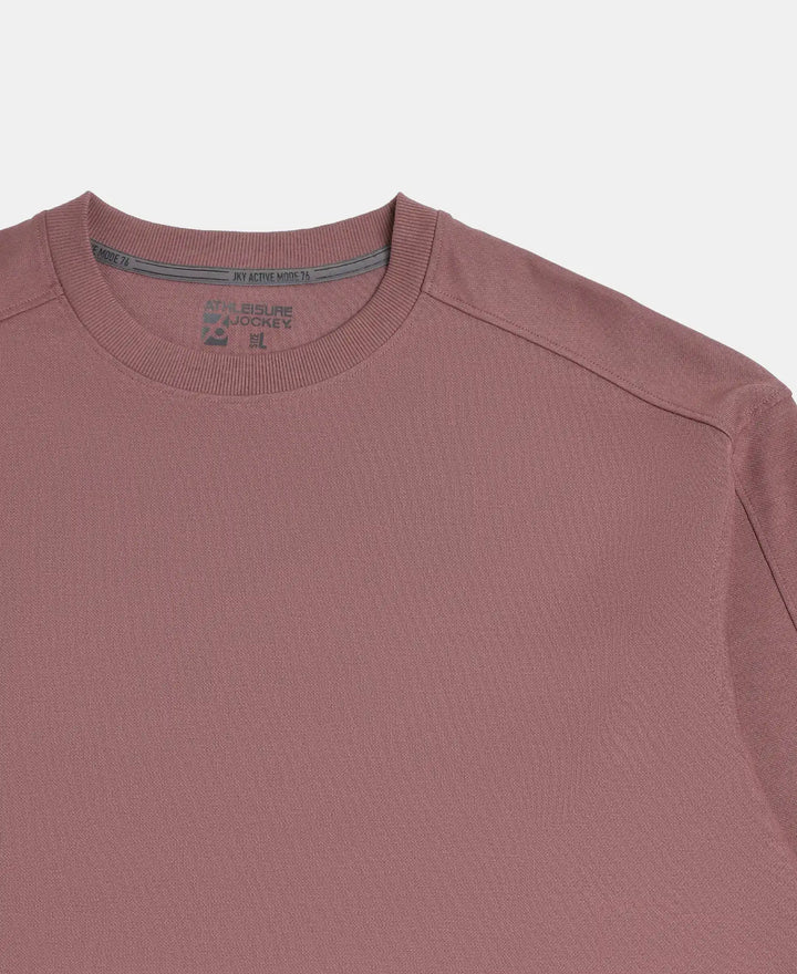 Super Combed Cotton Rich Pique Sweatshirt With Ribbed Cuffs - Rose Taupe