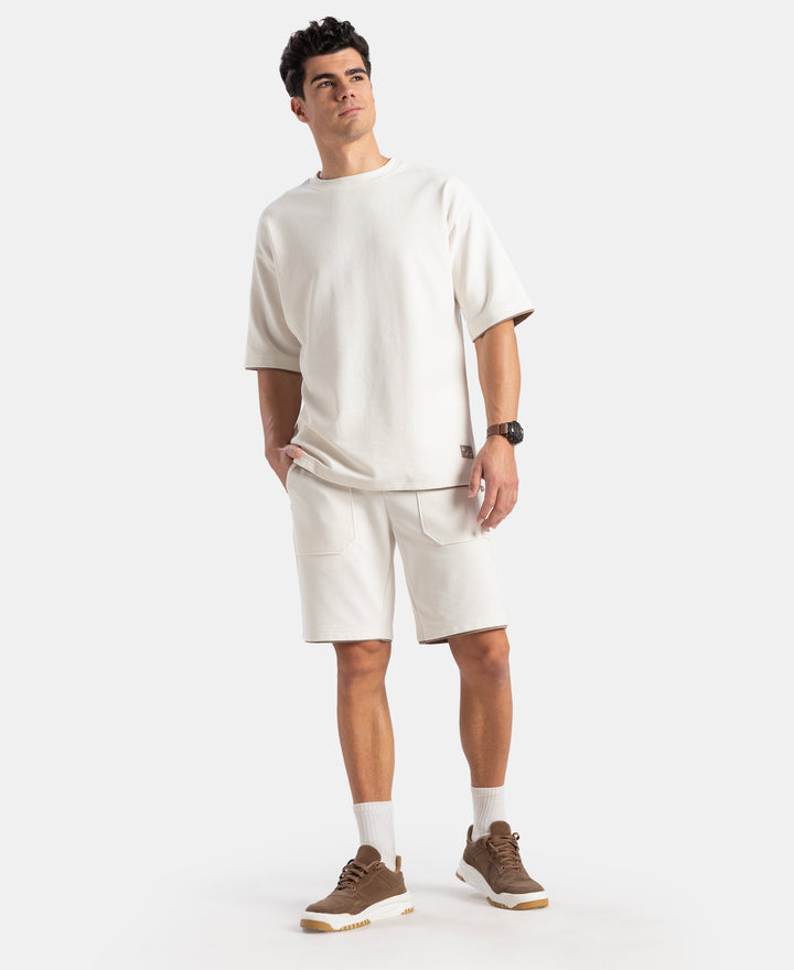 Super Combed Cotton Rich Round Neck Half Sleeve T-Shirt - White