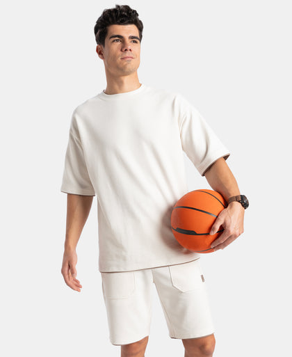 Super Combed Cotton Rich Round Neck Half Sleeve T-Shirt - White