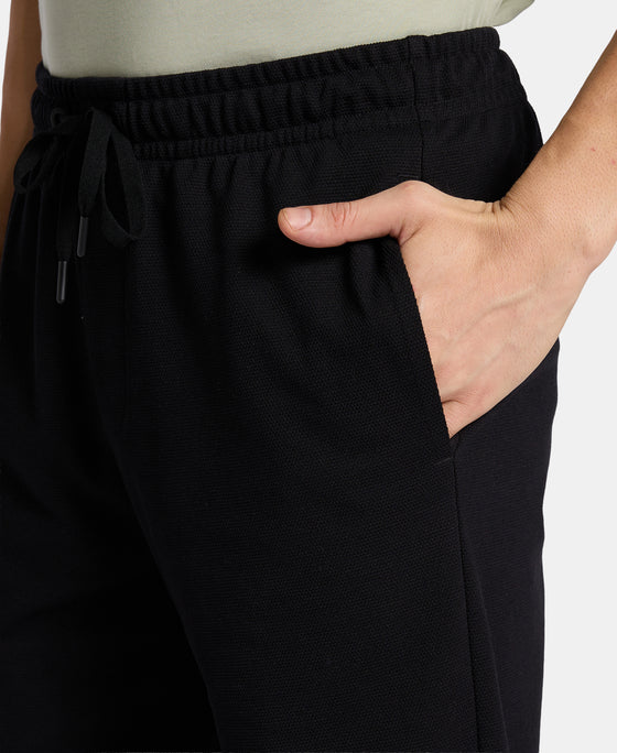 Super Combed Cotton Rich Straight Fit Shorts with Zipper Pocket - Black