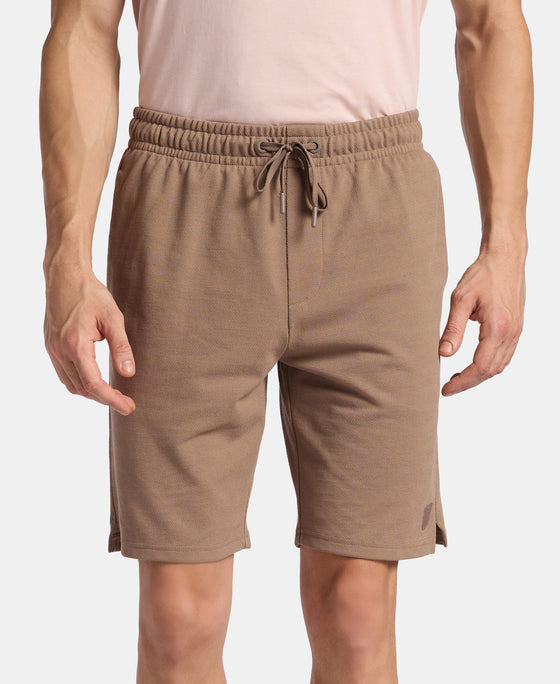 Super Combed Cotton Rich Straight Fit Shorts with Zipper Pocket - Leafless Tree