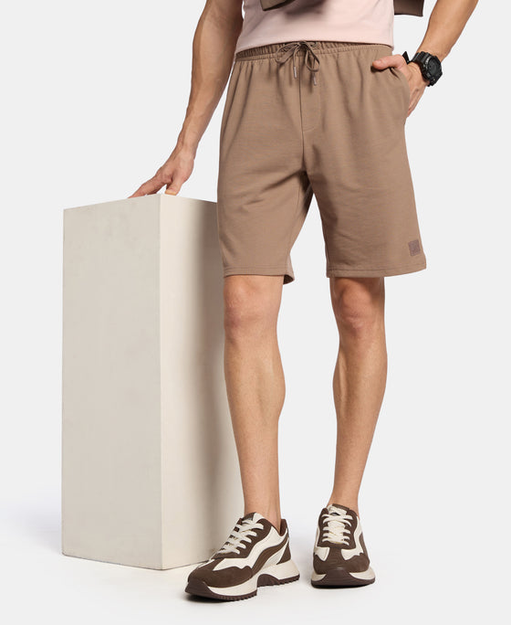 Super Combed Cotton Rich Straight Fit Shorts with Zipper Pocket - Leafless Tree