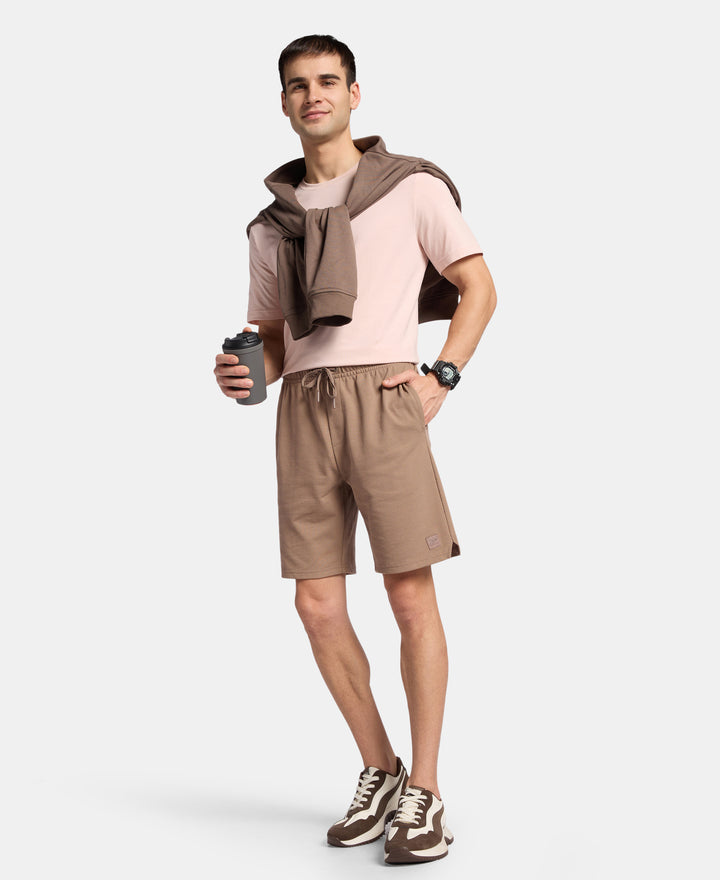 Super Combed Cotton Rich Straight Fit Shorts with Zipper Pocket - Leafless Tree