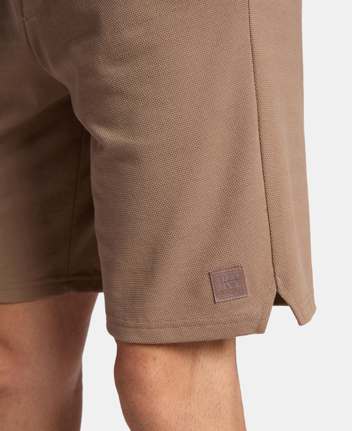 Super Combed Cotton Rich Straight Fit Shorts with Zipper Pocket - Leafless Tree