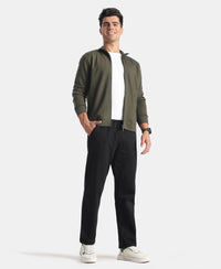 Rayon Nylon Elastane Stretch Jacket with Ribbed Cuffs - Deep Depths