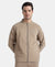 Super Combed Cotton Rich Pique Fabric Jacket with Ribbed Cuffs - Desert Taupe