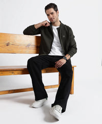 Super Combed Cotton Rich Pique Fabric Jacket with Ribbed Cuffs - Olive