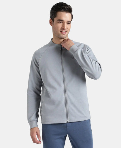 Super Combed Cotton Rich Pique Fabric Jacket with Ribbed Cuffs - Weathervane