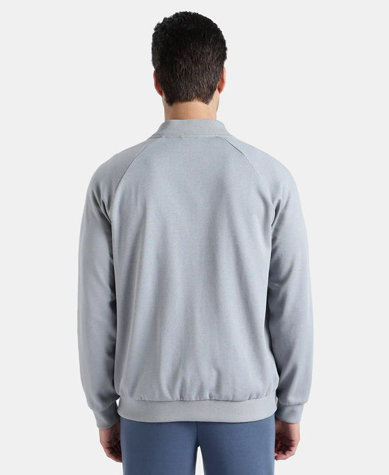 Super Combed Cotton Rich Pique Fabric Jacket with Ribbed Cuffs - Weathervane