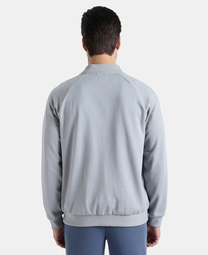 Super Combed Cotton Rich Pique Fabric Jacket with Ribbed Cuffs - Weathervane