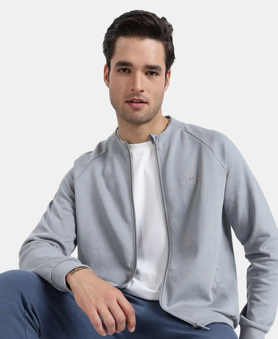 Super Combed Cotton Rich Pique Fabric Jacket with Ribbed Cuffs - Weathervane