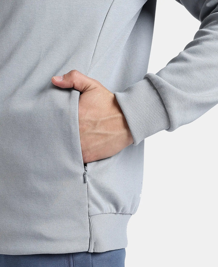 Super Combed Cotton Rich Pique Fabric Jacket with Ribbed Cuffs - Weathervane