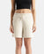 Super Combed Cotton Rich Regular Fit Shorts with Side Pockets - Almond Milk