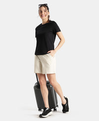 Super Combed Cotton Rich Regular Fit Shorts with Side Pockets - Almond Milk