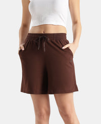 Super Combed Cotton Rich Regular Fit Shorts with Side Pockets - Chicory Coffee