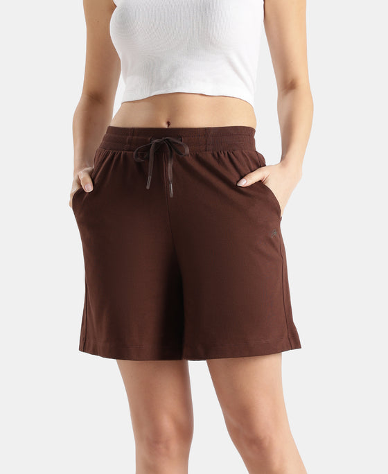 Super Combed Cotton Rich Regular Fit Shorts with Side Pockets - Chicory Coffee