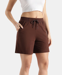 Super Combed Cotton Rich Regular Fit Shorts with Side Pockets - Chicory Coffee