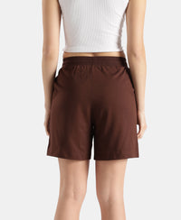 Super Combed Cotton Rich Regular Fit Shorts with Side Pockets - Chicory Coffee
