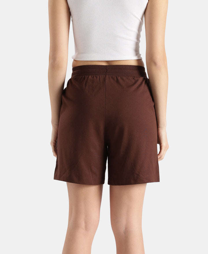 Super Combed Cotton Rich Regular Fit Shorts with Side Pockets - Chicory Coffee